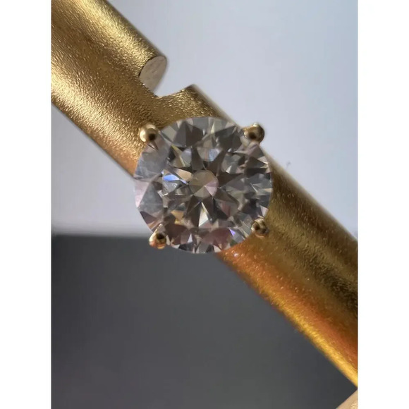 10k yellow gold .40 ctw moissanite stud earrings - Picture 8 of 12